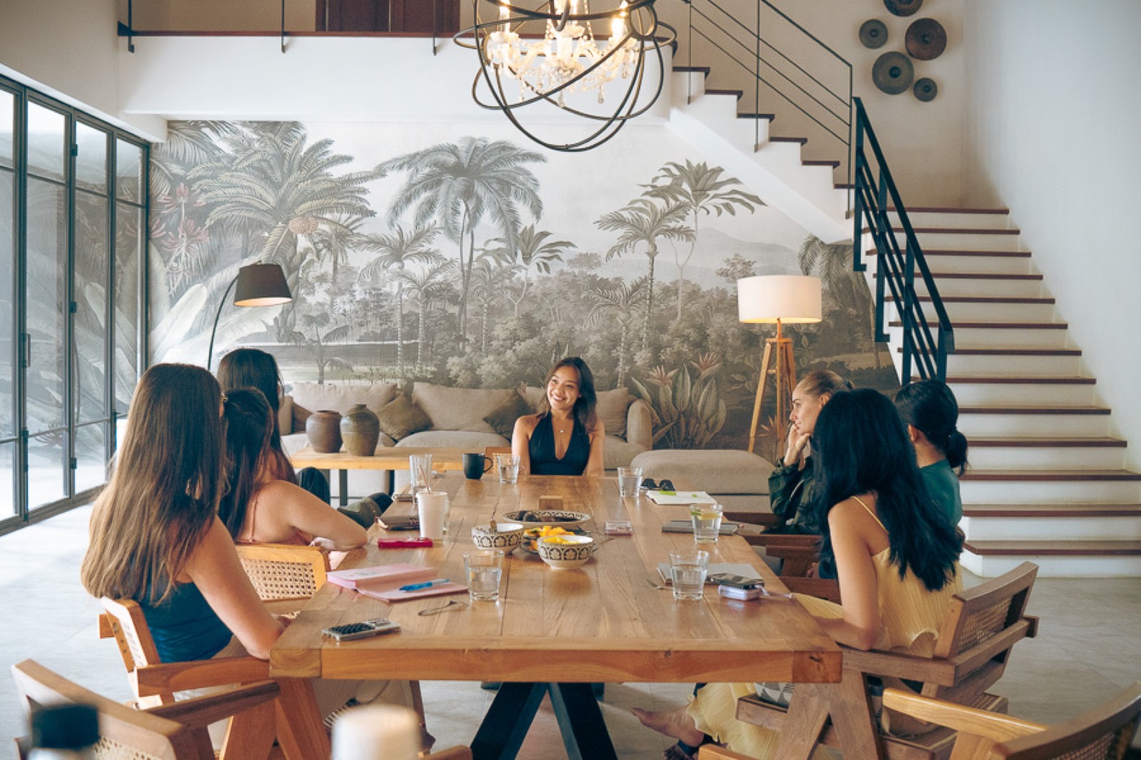 LUNA members gathered together in conversation